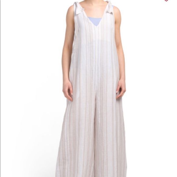 VITAMIN A MARINA LINEN JUMPSUIT NWT - Picture 3 of 6